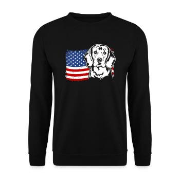 Beagle US Amérique Drapeau Chiens Chien Wilsigns - Sweat-shirt Unisexe - noir - Devant - Alina (178cm) & Michal (187cm)