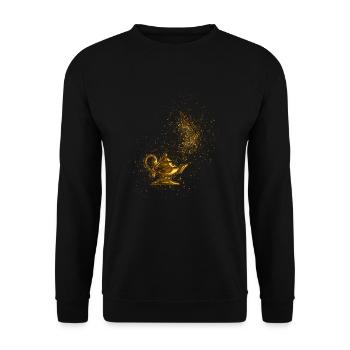 Aladdin Arabe Doré Doré - Or - Sweat-shirt Unisexe - noir - Devant - Alina (178cm) & Michal (187cm)