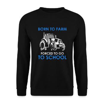 Né à l'agriculture paysanne - Sweat-shirt Unisexe - noir - Devant - Alina (178cm) & Michal (187cm)