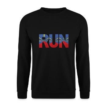 Run île de la Réunion drapeau - Sweat-shirt Unisexe - noir - Devant - Alina (178cm) & Michal (187cm)