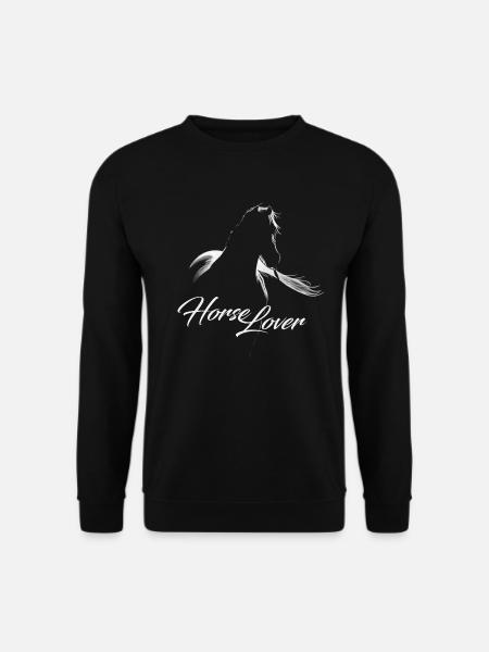 Pferde Liebhaber Horse Lover Illustration - Unisex Pullover - Schwarz