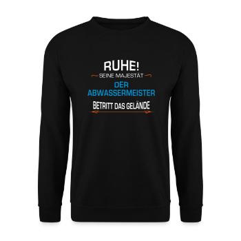 Abwassermeister Beruf - Unisex Pullover - Schwarz - Vorne - Alina (178cm) & Michal (187cm)