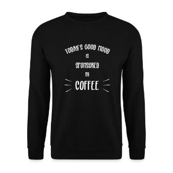 DRÔLE SAVOUREUX CAFÉ GOOD MOOD SPONSORÉ CAFÉ - Sweat-shirt Unisexe - noir - Devant - Alina (178cm) & Michal (187cm)