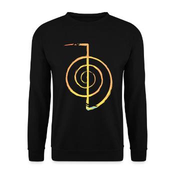 Reiki Geschenke | Reiki Meister Reikimeister Reiki - Unisex Pullover - Schwarz - Vorne - Alina (178cm) & Michal (187cm)