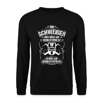 Soudeur diligence soudure soudure boutique cadeau - Sweat-shirt Unisexe - noir - Devant - Alina (178cm) & Michal (187cm)