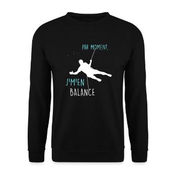 Escalade Aventure alpiniste - Sweat-shirt Unisexe - noir - Devant - Alina (178cm) & Michal (187cm)