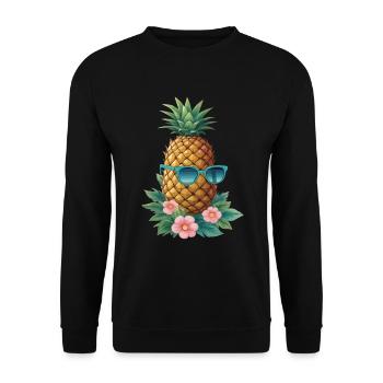 Pineapple Pineapple Cool Sunglasses Gift - Unisex Sweatshirt - black - Front - Alina (178cm) & Michal (187cm)