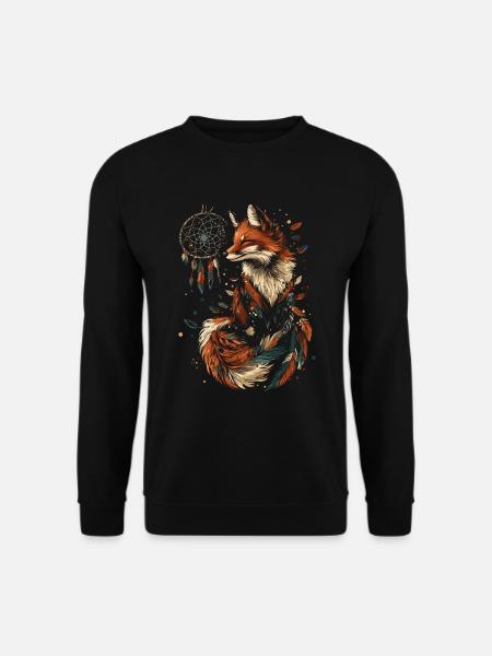 Fuchs Traumfänger - Unisex Pullover - Schwarz