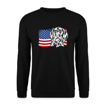 Allemand à poil dur US Drapeau de l’Amérique Wilsigns - Sweat-shirt Unisexe - noir - Devant - Alina (178cm) & Michal (187cm)