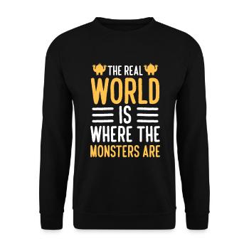 Cute Little Sister Brother - Unisex Sweatshirt - black - Front - Alina (178cm) & Michal (187cm)