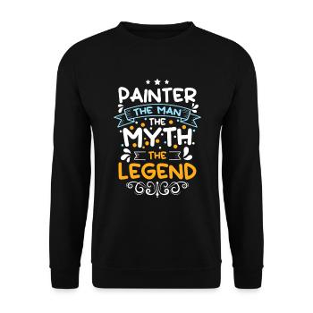 Maler Lackierer Streichen Handwerker - Unisex Pullover - Schwarz - Vorne - Alina (178cm) & Michal (187cm)