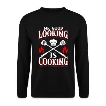 Chef Chef Chapeau de Chef Cuisine - Sweat-shirt Unisexe - noir - Devant - Alina (178cm) & Michal (187cm)