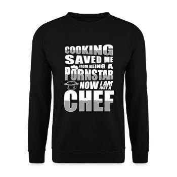 Cuisine Gourmande Amateur Chef Gastronomie - Sweat-shirt Unisexe - noir - Devant - Alina (178cm) & Michal (187cm)