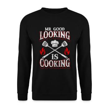 Koch Küchenchef Restaurant - Unisex Pullover - Schwarz - Vorne - Alina (178cm) & Michal (187cm)