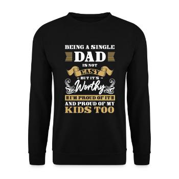 Parents Fierté Progéniture Solo - Sweat-shirt Unisexe - noir - Devant - Alina (178cm) & Michal (187cm)