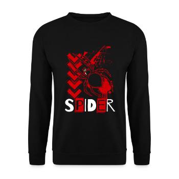 Spider Web Natural Tarantula Silk Threads - Unisex Sweatshirt - black - Front - Alina (178cm) & Michal (187cm)
