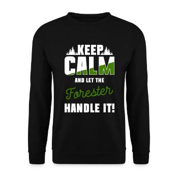 Forester Nature Wild Boar Forester - Unisex Sweatshirt - black - Front - Alina (178cm) & Michal (187cm)
