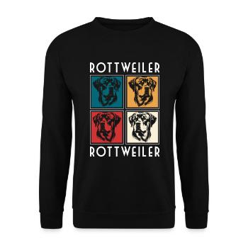 Rottweiler Danger Master - Sweat-shirt Unisexe - noir - Devant - Alina (178cm) & Michal (187cm)
