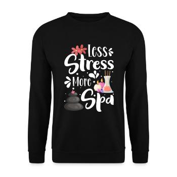 Wellness Meditation Chill Pilates - Unisex Sweatshirt - black - Front - Alina (178cm) & Michal (187cm)