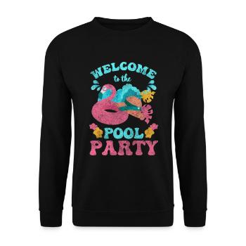 Pool Celebrations Recreation Alcohol - Unisex Sweatshirt - black - Front - Alina (178cm) & Michal (187cm)