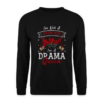 Drame Princesse Pleins feux Taquineries - Sweat-shirt Unisexe - noir - Devant - Alina (178cm) & Michal (187cm)