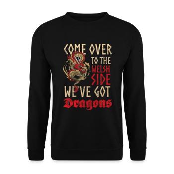 Dragon Fantasy Fairy Tale Asia - Unisex Sweatshirt - black - Front - Alina (178cm) & Michal (187cm)