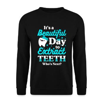 Cabinet dentaire Soins infirmiers Orthopédie - Sweat-shirt Unisexe - noir - Devant - Alina (178cm) & Michal (187cm)