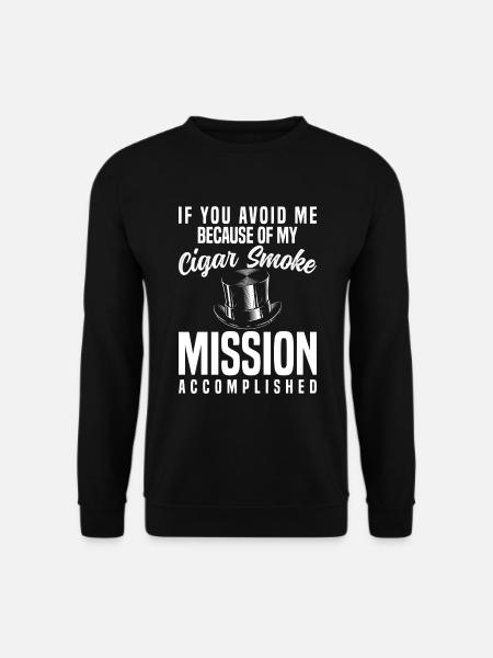 cigar smoking nicotine connoisseur - Unisex Sweatshirt - black