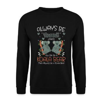 Koala Bear Forest Animal duveteux - Sweat-shirt Unisexe - noir - Devant - Alina (178cm) & Michal (187cm)