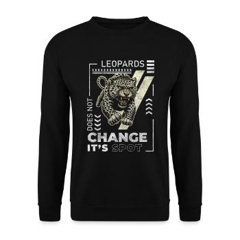 Chasseur de léopards rapide - Sweat-shirt Unisexe - noir - Devant - Alina (178cm) & Michal (187cm)