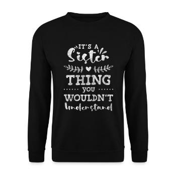 Famille Frère Équipe Enfant - Sweat-shirt Unisexe - noir - Devant - Alina (178cm) & Michal (187cm)