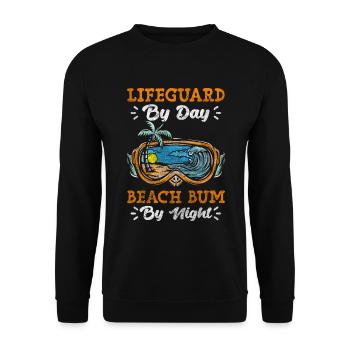 Lifeguard Beach Holidays - Unisex Sweatshirt - black - Front - Alina (178cm) & Michal (187cm)