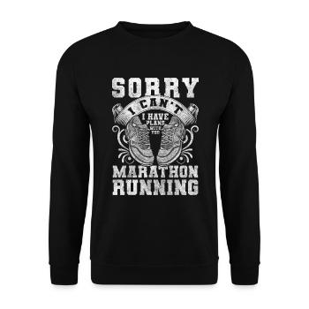 Runner Sprint Athlete Mindset - Unisex Sweatshirt - black - Front - Alina (178cm) & Michal (187cm)