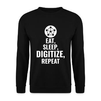 GIS Mapping Data Analysis Spatial Cartography - Unisex Sweatshirt - black - Front - Alina (178cm) & Michal (187cm)