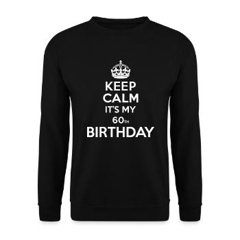 Garder calme - 60 - anniversaire - Sweat-shirt Unisexe - noir - Devant - Alina (178cm) & Michal (187cm)
