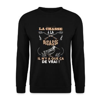 Chasse bécasse Passion - Sweat-shirt Unisexe - noir - Devant - Alina (178cm) & Michal (187cm)