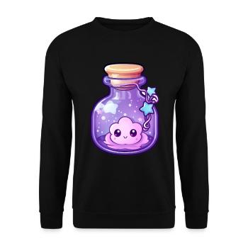 Cute Kawaii Potion - Unisex Sweatshirt - black - Front - Alina (178cm) & Michal (187cm)