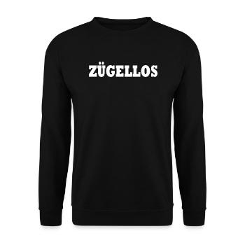 zügellos - Unisex Pullover - Schwarz - Vorne - Alina (178cm) & Michal (187cm)