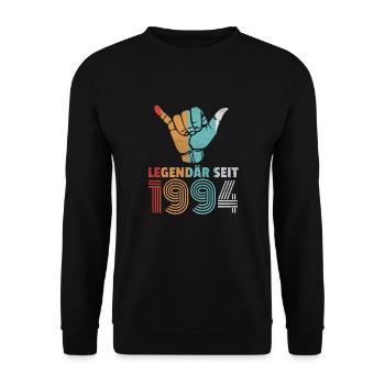 LEGENDARY SINCE 1994 LEGEND 27TH BIRTHDAY GIFT - Unisex Sweatshirt - black - Front - Alina (178cm) & Michal (187cm)
