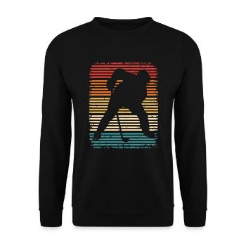 Hockey sur glace Hockey rétro Joueurs de hockey sur glace - Sweat-shirt Unisexe - noir - Devant - Alina (178cm) & Michal (187cm)