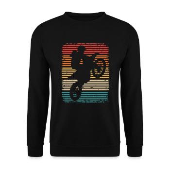 Dirt Bike Motocross Retro Enduro Supermoto - Sweat-shirt Unisexe - noir - Devant - Alina (178cm) & Michal (187cm)