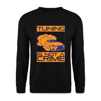 Tuning is not a Crime - Unisex Pullover - Schwarz - Vorne - Alina (178cm) & Michal (187cm)