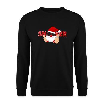 Snooker Funny Christmas Billiards with sunglasses - Unisex Sweatshirt - black - Front - Alina (178cm) & Michal (187cm)