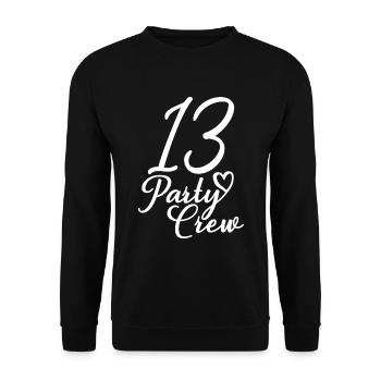13 Party Crew 13th Birthday Party 13 Years Old - Unisex Sweatshirt - black - Front - Alina (178cm) & Michal (187cm)