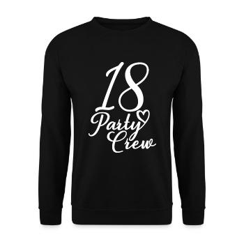 18 Party Crew 18th Birthday Party 18 Years Old - Unisex Sweatshirt - black - Front - Alina (178cm) & Michal (187cm)