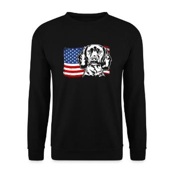 Chien de montagne bavarois drapeau américain Wilsigns - Sweat-shirt Unisexe - noir - Devant - Alina (178cm) & Michal (187cm)