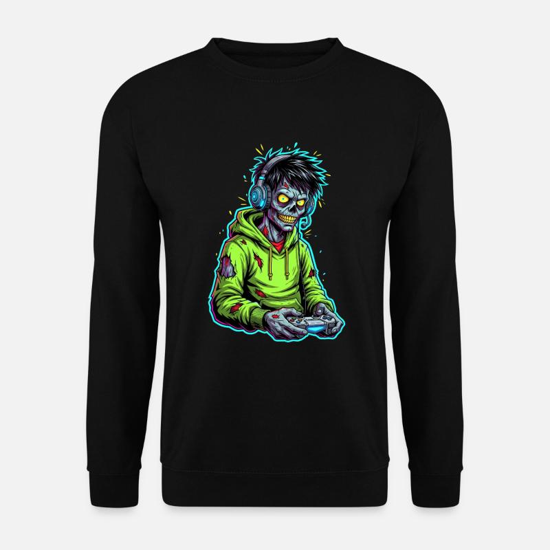 Zombie Gamer – Hirn braucht Pause! - Unisex Pullover - Schwarz