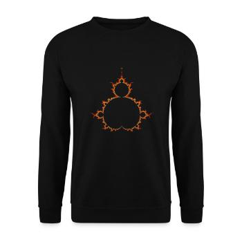 Fractal Mandelbrot Basic Collection Fraktal - Unisex Pullover - Schwarz - Vorne - Alina (178cm) & Michal (187cm)