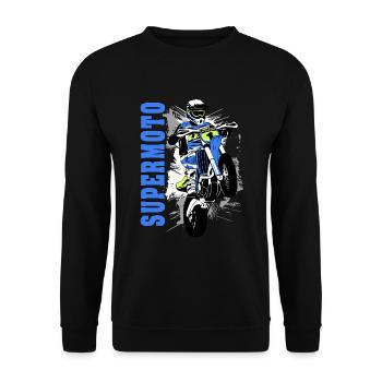 Supermoto - Supermotard - Sweat-shirt Unisexe - noir - Devant - Alina (178cm) & Michal (187cm)