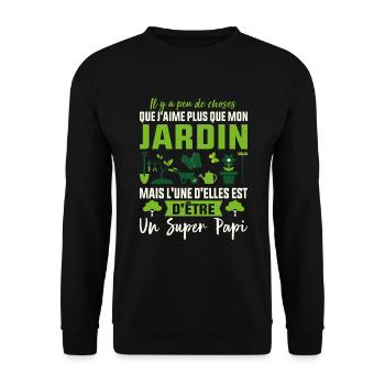 Idée de cadeau de jardinage amusant pour papi - Sweat-shirt Unisexe - noir - Devant - Alina (178cm) & Michal (187cm)
